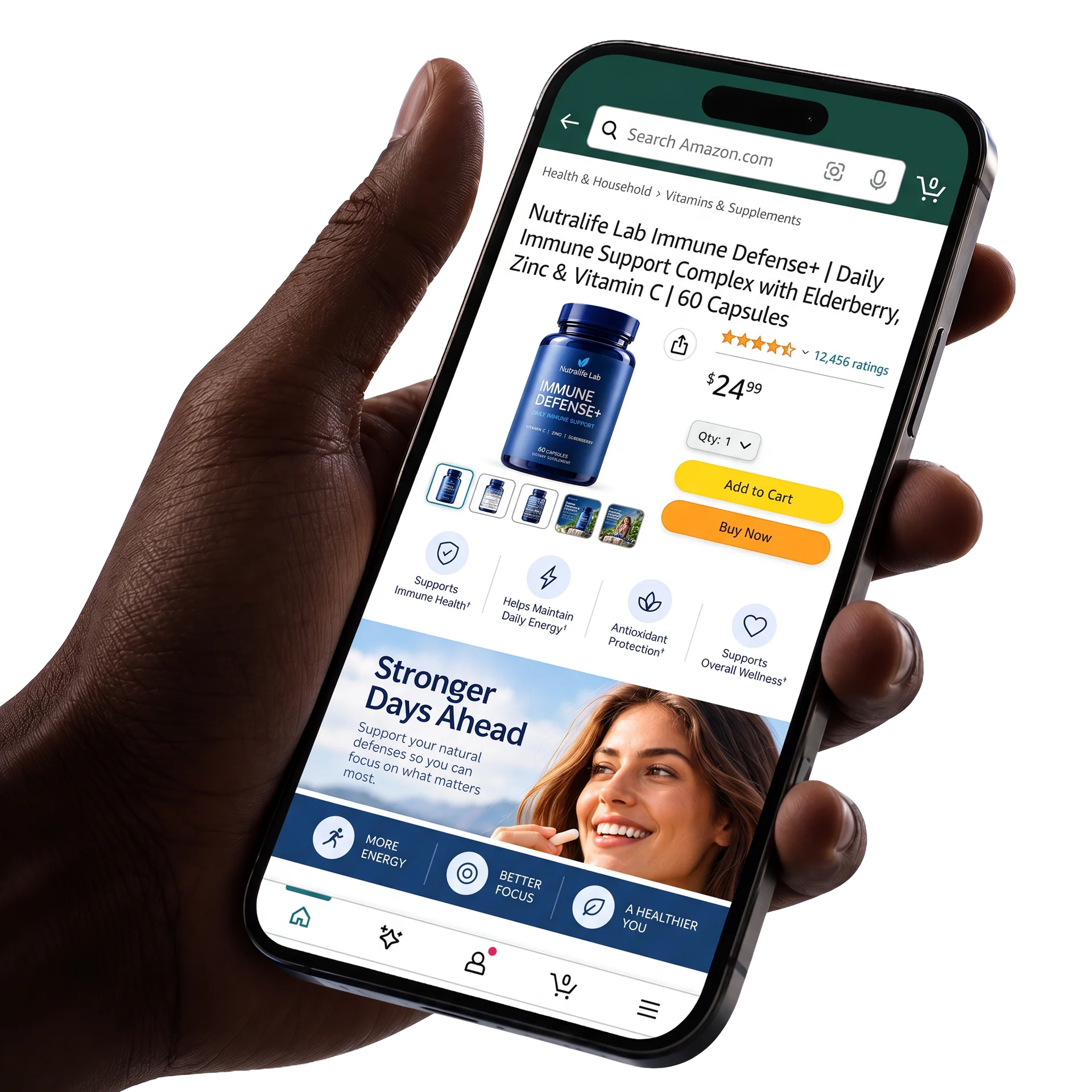 Amazon A+ Content Mobile Version Mockup
