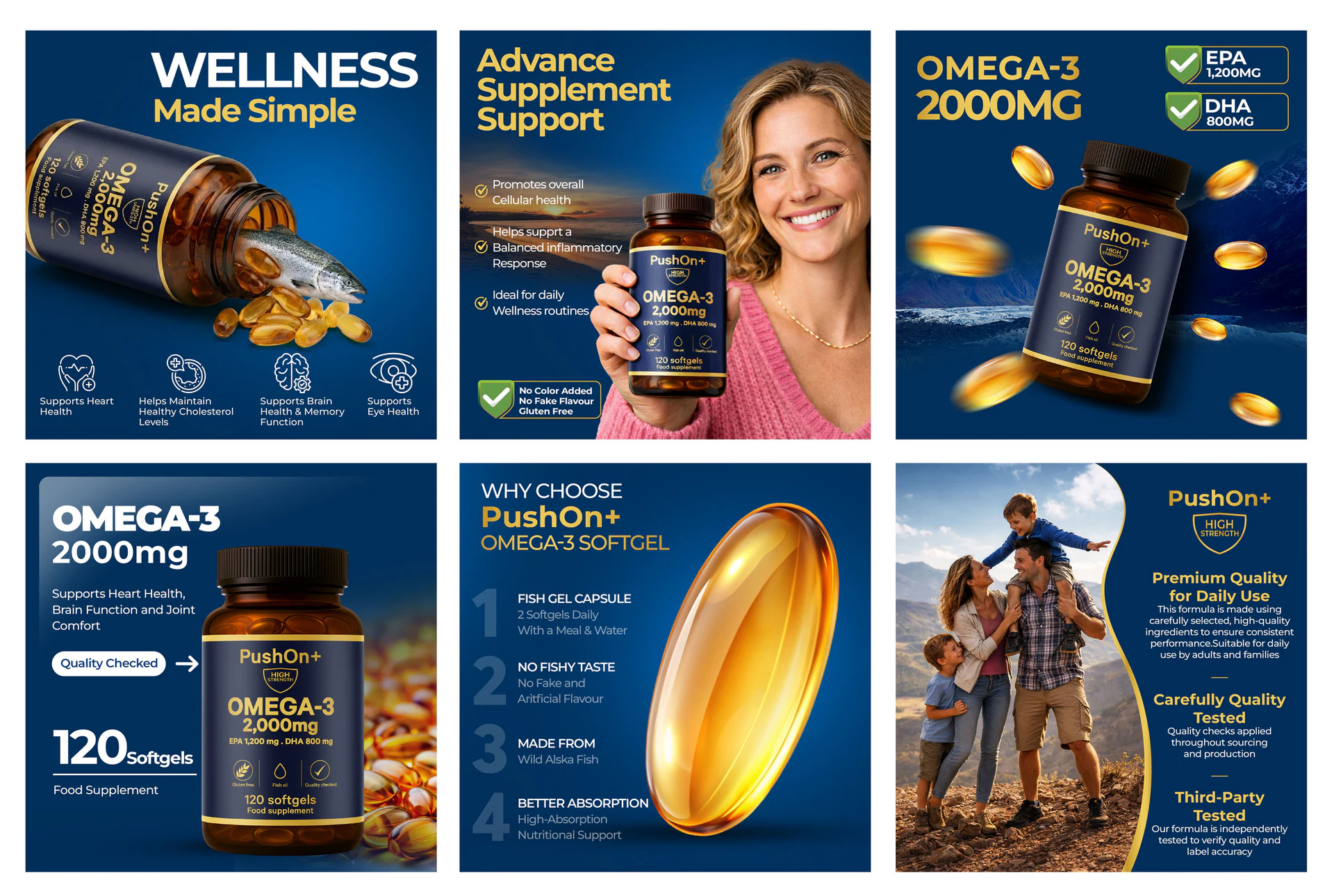 Omega-3 Supplement Listing Design