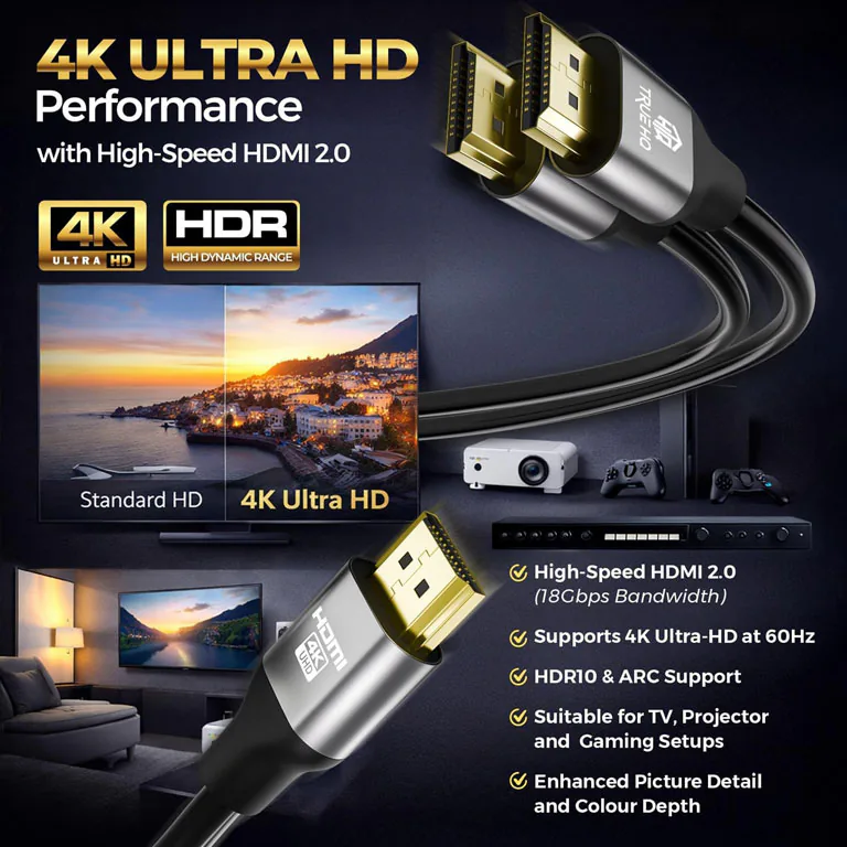 4K Ultra HD HDMI Cable Listing Design