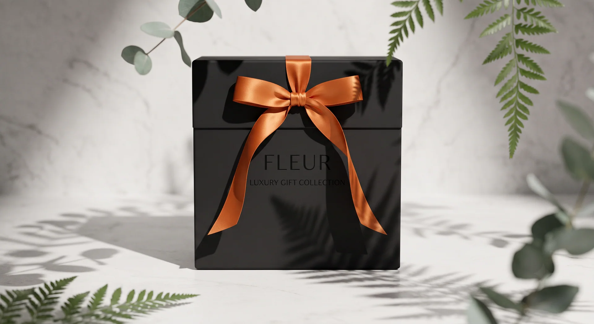 Rigid satin ribbon gift box 3D model