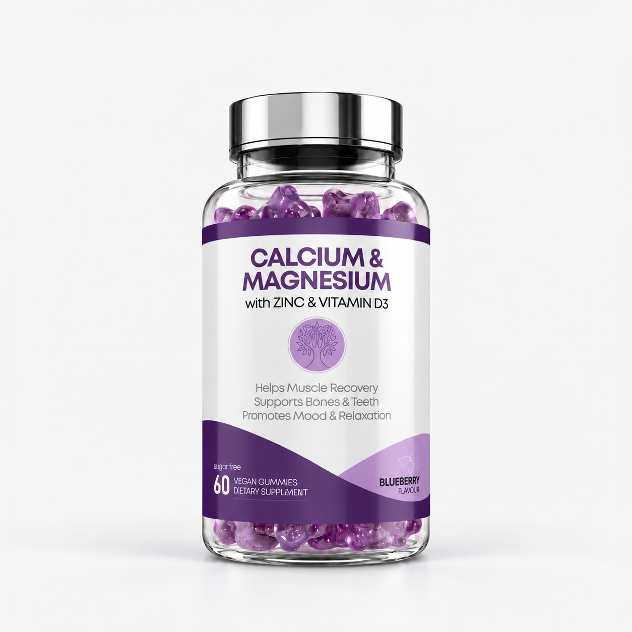 Calcium & Magnesium with Zinc & Vitamin D3 Gummy Bottle Amazon Listing & A+ Content Design