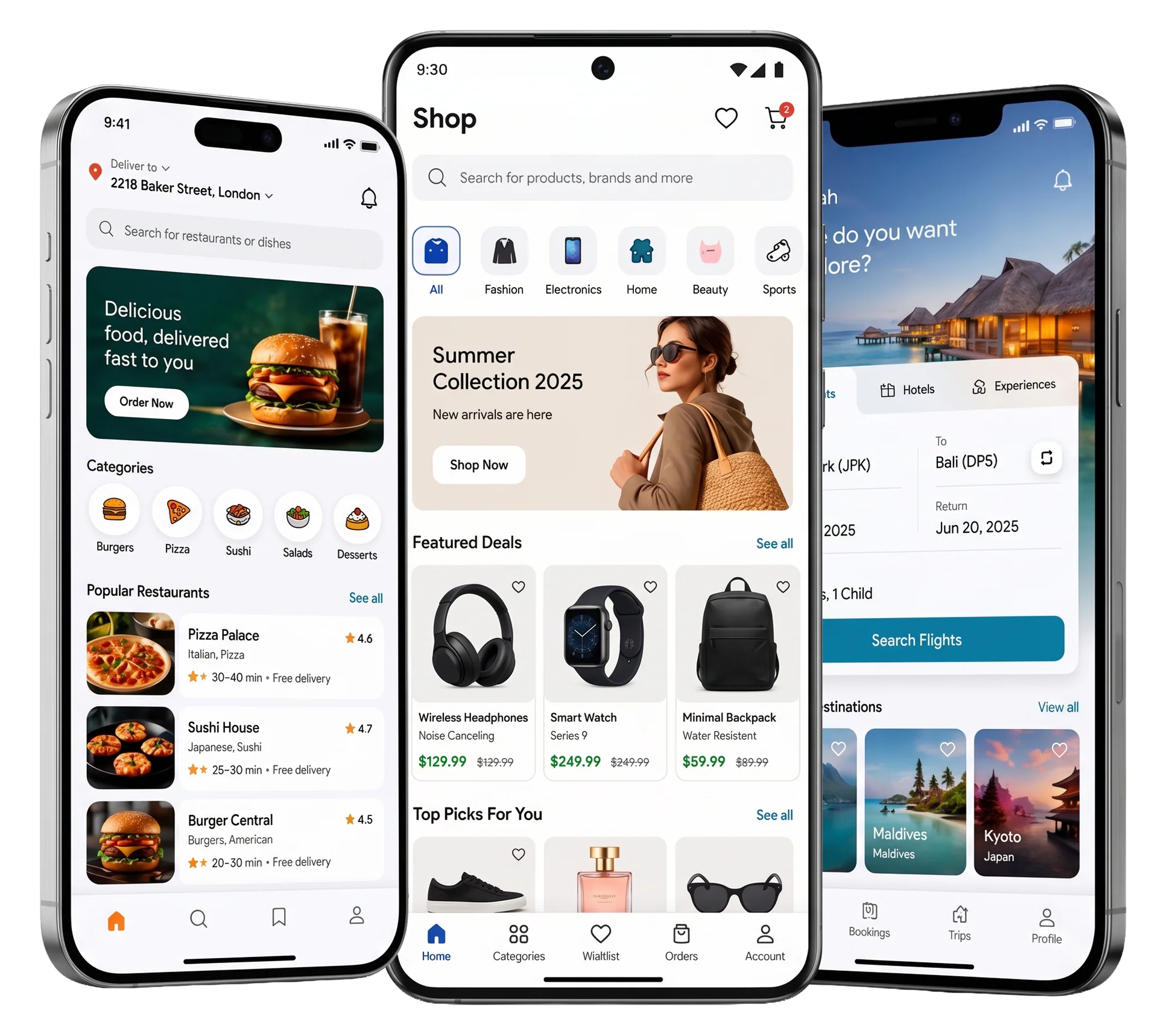 Cross-Platform App Development Showcase Mockup