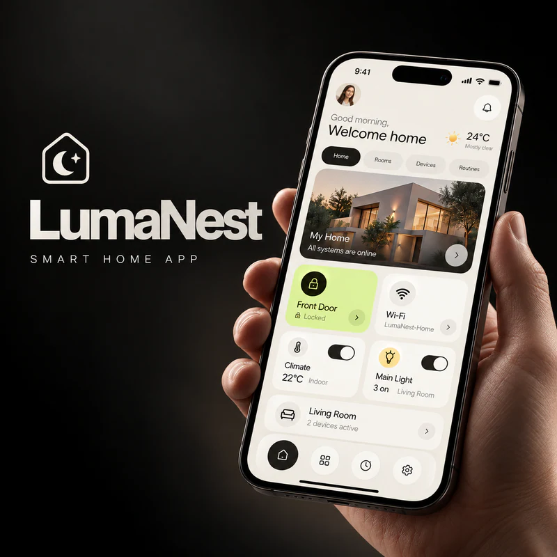 LumaNest — Smart Home Control App