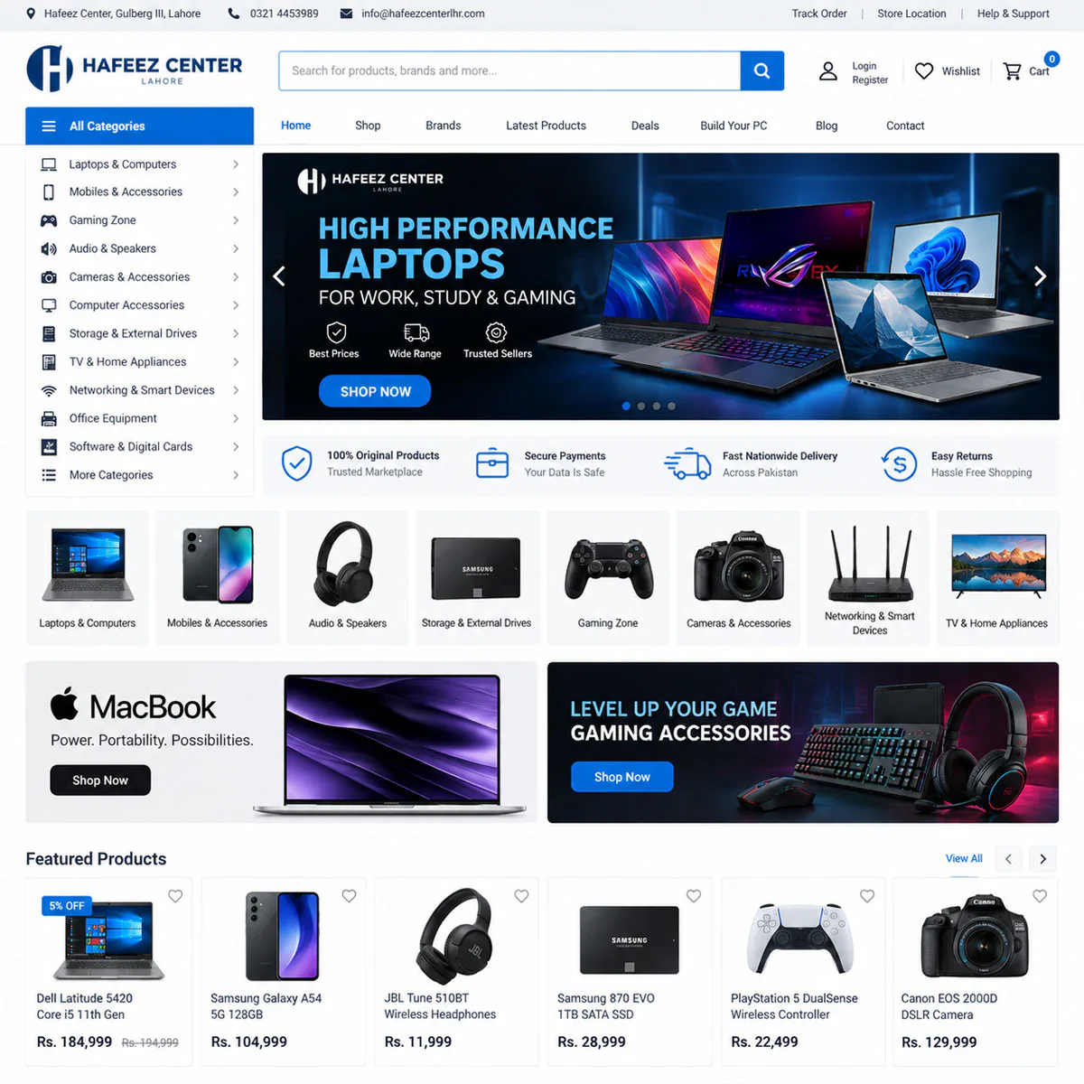 Hafeez Center Lahore - Electronics and Computers Marketplace Web Portal