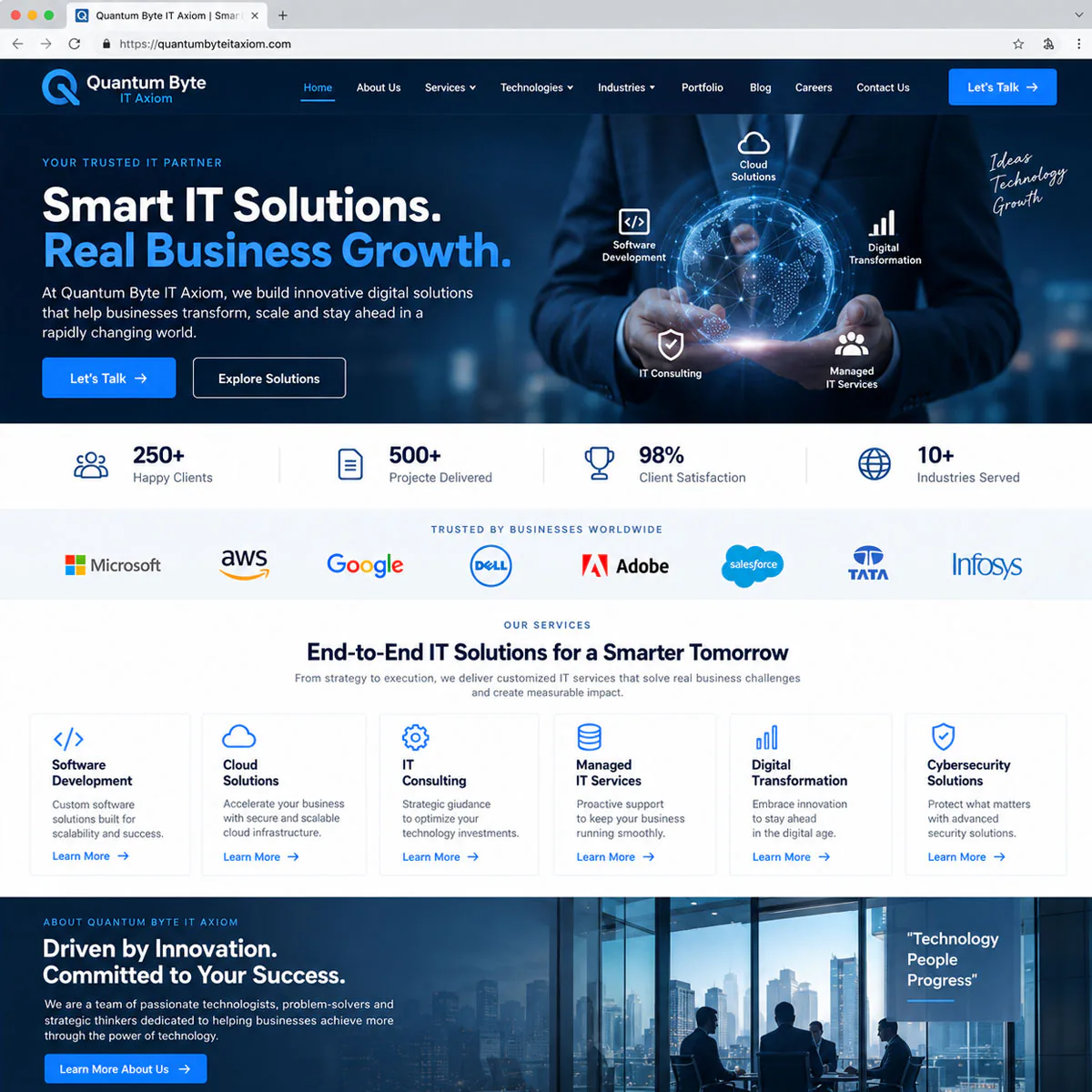 Quantum Byte IT Axiom - Enterprise Software and Cloud Solutions Platform